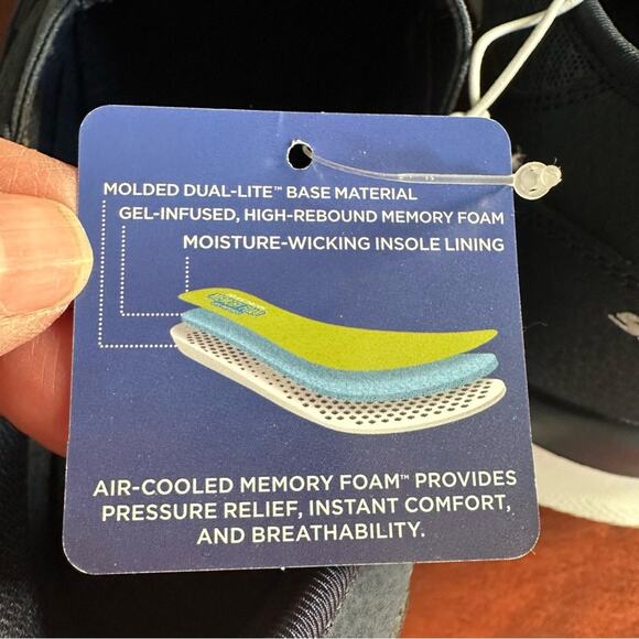 Skechers Air Cooled Memory Foam Slip On 59997S Mens Sz 11 Sneakers Navy Blue NWT main image 6